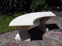 Stone Curved Classic Garden Bench