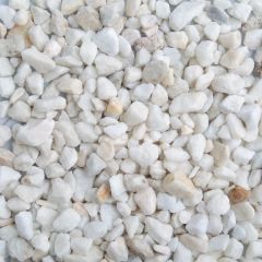 20mm Polar White Gravel Chippings Decorative Aggregate, 50pack of 25KG Bags
