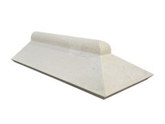 265mm Dry Cast Stone, Roll Top Wall Coping Stone End