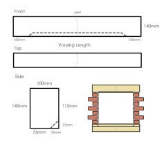 Chamfered Dry Cast Stone Window Head 140mm x 100mm