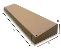 7 inch 180mm Dry Cast Stone Utility Once Weathered Wall Coping