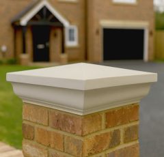 13 inch, 335mm Fluted Stone Pier Cap
