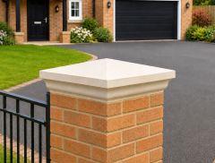 18 inch, 460mm Fluted Stone Pier Cap
