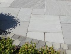 Kandla Grey, Natural Sandstone Paving 18mm Calibrated  20.7m2 Patio Kit