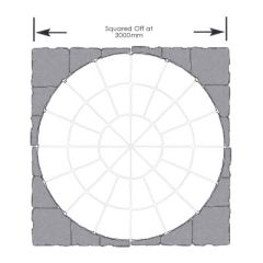 Olde York 2.7m Circle Squaring Off Kit - Worn Limestone