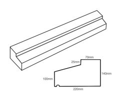 TYPE5 Concrete Window Sill 140-100mm x 220mm